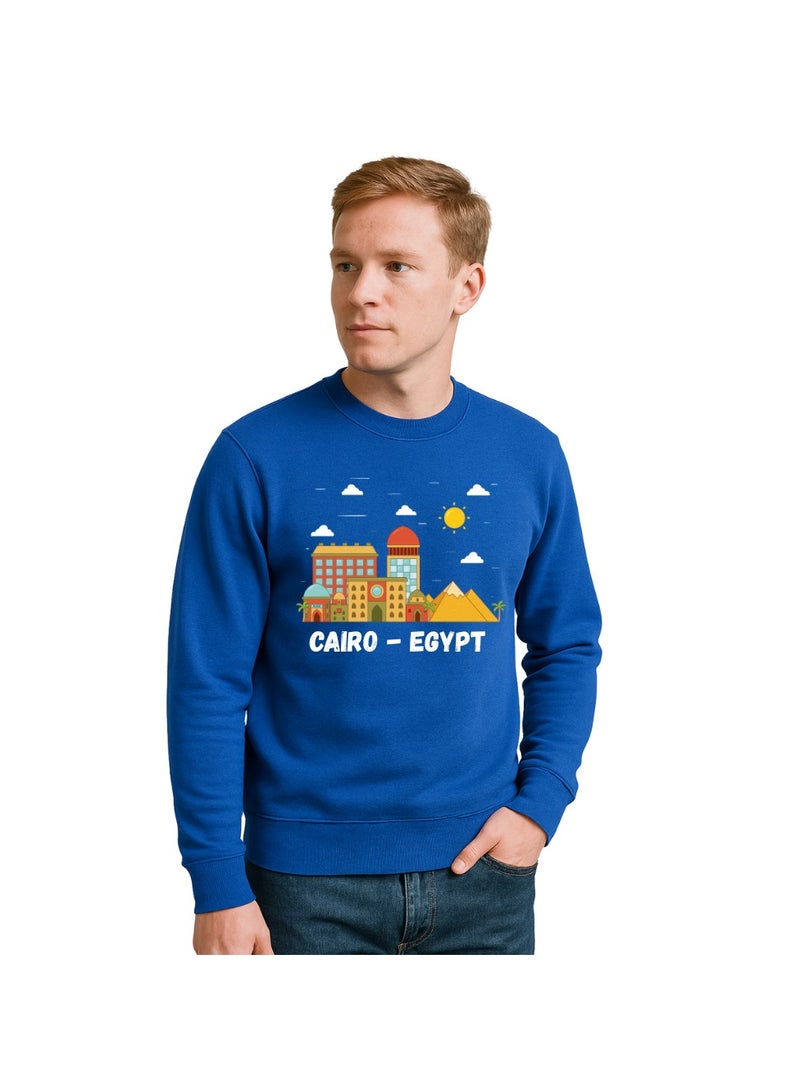 PRINTSHOP4ME Egypt Men’s Sweatshirt–Cotton Full Sleeve Sweatshirt–Comfortable And Stylish–Printed Egypt Design For Casual Wear,Travel And Outdoor Activities  - Image 2