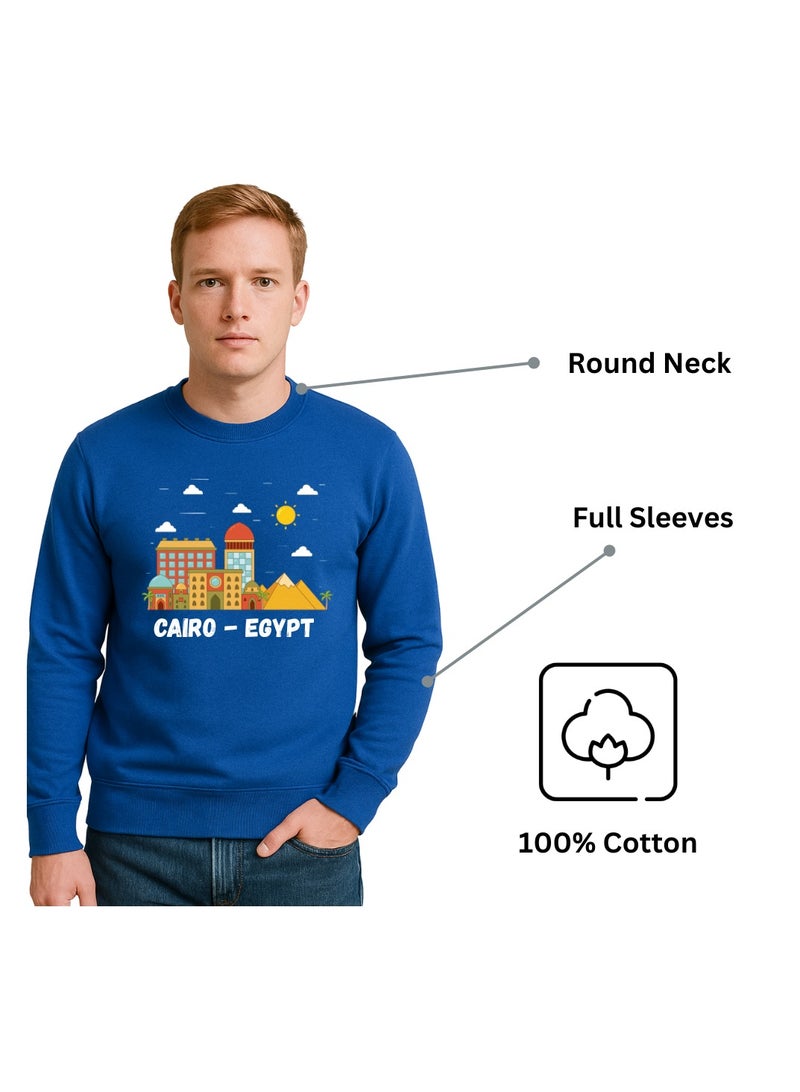 PRINTSHOP4ME Egypt Men’s Sweatshirt–Cotton Full Sleeve Sweatshirt–Comfortable And Stylish–Printed Egypt Design For Casual Wear,Travel And Outdoor Activities  - Image 5