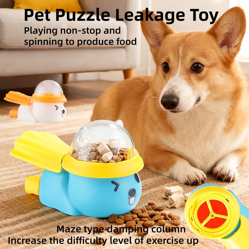 Yaindhi Dog Interactive Treat Dispenser Toy, Interactive Cat Dog Puzzle Toy, Dogs Food Treat Feeding Dispenser for Healthy Eating for Small & Medium (White/Orange) - Image 2