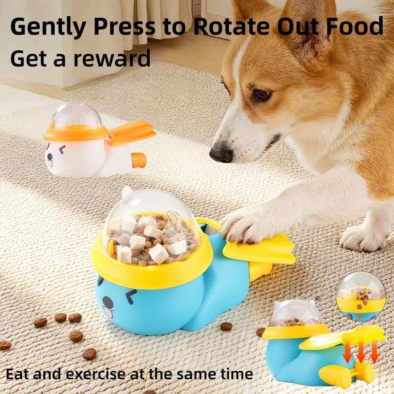 Yaindhi Dog Interactive Treat Dispenser Toy, Interactive Cat Dog Puzzle Toy, Dogs Food Treat Feeding Dispenser for Healthy Eating for Small & Medium (White/Orange) - Image 4