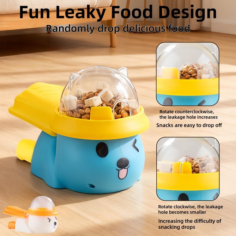 Yaindhi Dog Interactive Treat Dispenser Toy, Interactive Cat Dog Puzzle Toy, Dogs Food Treat Feeding Dispenser for Healthy Eating for Small & Medium (White/Orange) - Image 3