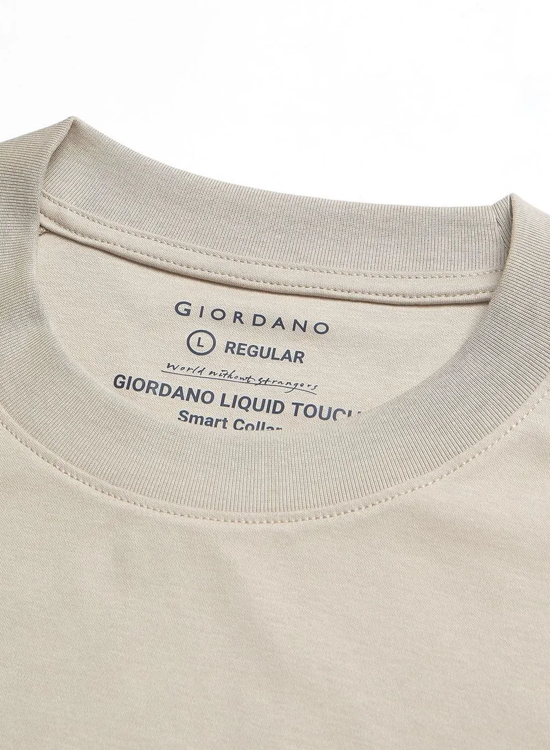 Giordano  Men Regular Interlock Liquid Touch Tee for Men | Best Price UAE