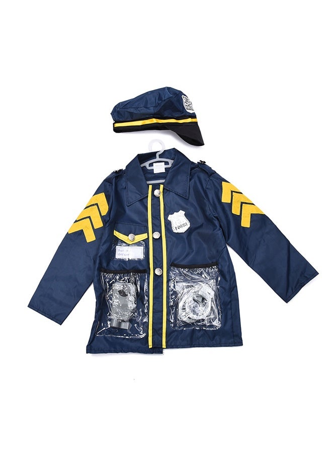 HALAMODO Police Costume for Kids, Policeman Costume for Boys, Police Officer Costume,Police Dress Includes Hat for Dress Up Party, Role-playing, Idea Gift for Boy and Girls Ages 3-6 Years Birthday Gift - Image 4