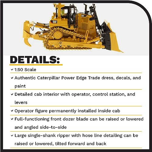 Diecast Masters 1:50 Scale Caterpillar D9T Track-Type Tractor | High Line Series Cat Trucks & Construction Equipment Model 85944 - Image 4