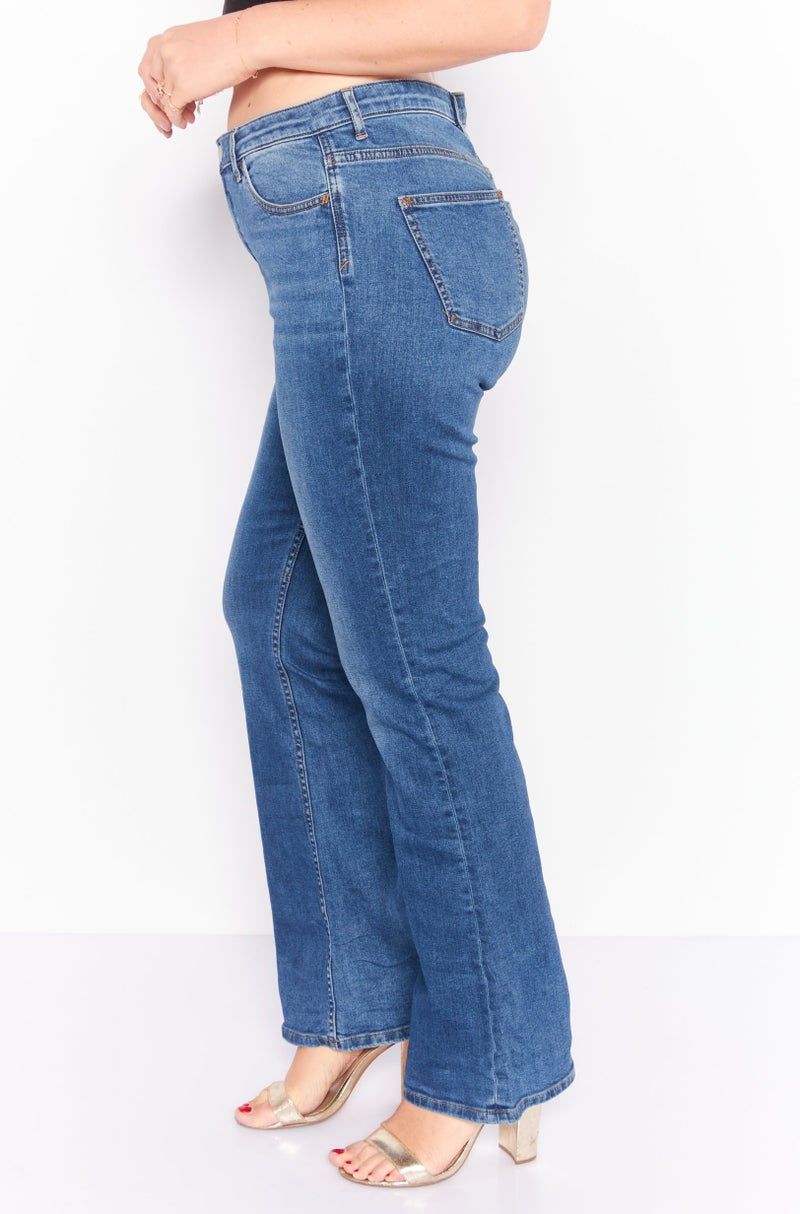 ESPRIT Women Bootcut Wide Leg Stretch Jeans, Navy - Image 4