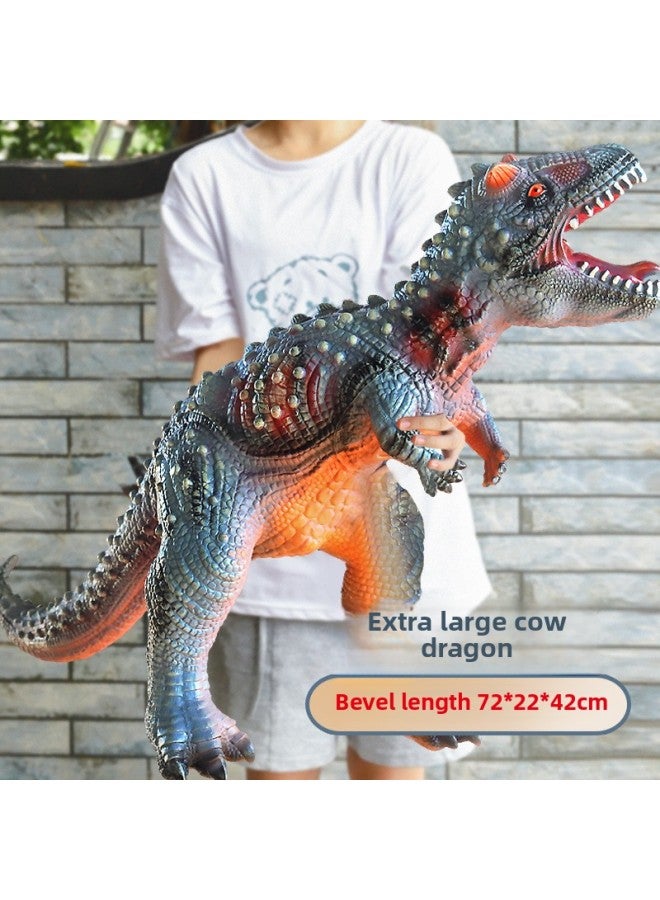 Giant Soft Silicone Dinosaur Toy Direct From Manufacturer Super Size Fossil Model Riding Dragon Supply For Motorcyc-Color:Huge Bulldragon 75CM-Specifications:498 Story Lights Edition - Image 1