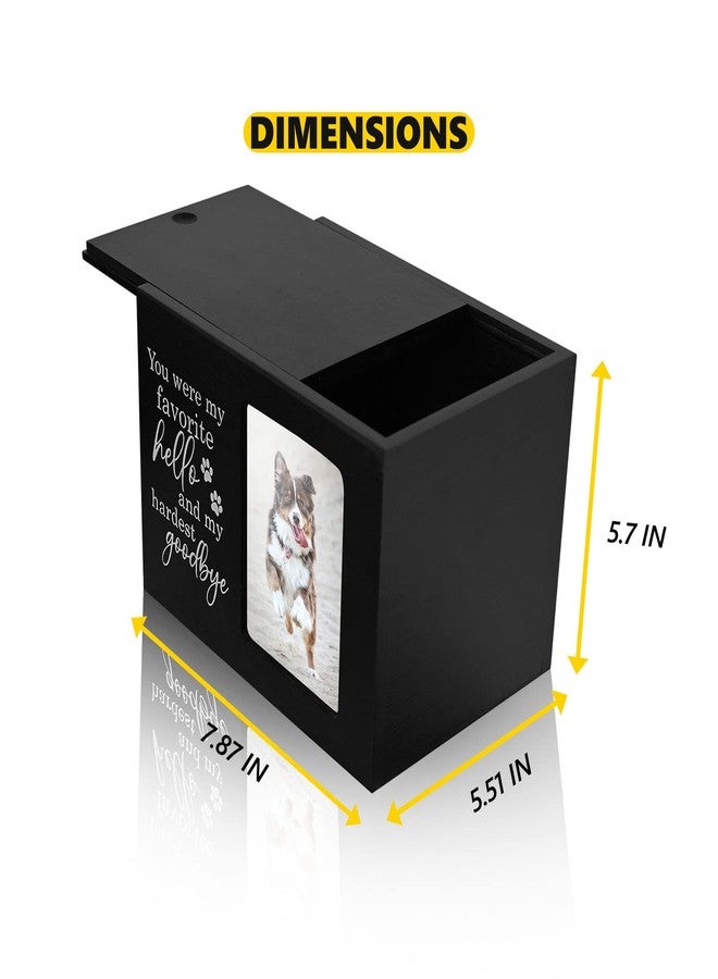 CHONIC Pet Urns for Dogs Ashes, Dog Urns with Photo Frame, Cat Ashes Keepsake Box, Loss of Dog Sympathy Urn, Pet Memorial Gifts, Pet Bereavement Gift, Dog Pass Away Remembrance Gift (Black) - Image 5