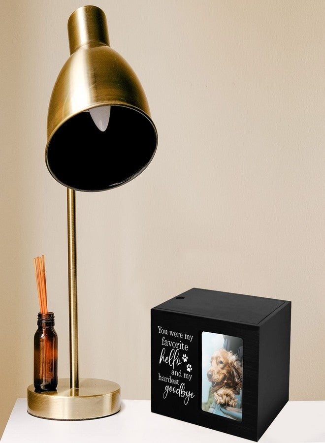 CHONIC Pet Urns for Dogs Ashes, Dog Urns with Photo Frame, Cat Ashes Keepsake Box, Loss of Dog Sympathy Urn, Pet Memorial Gifts, Pet Bereavement Gift, Dog Pass Away Remembrance Gift (Black) - Image 2