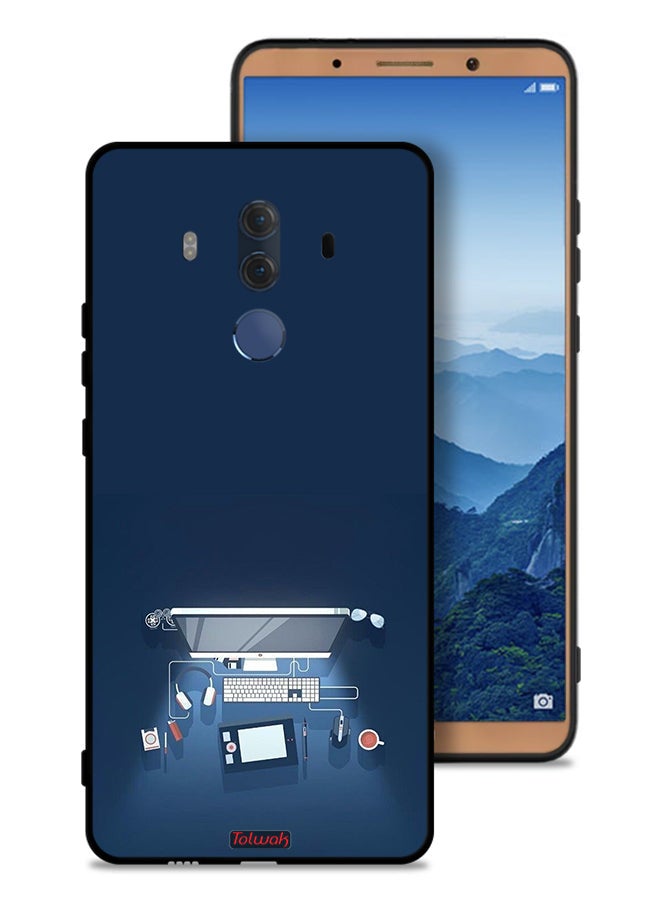 Tolwak Huawei Mate 10 Pro Protective Case Cover Computer Desk Art - Image 1