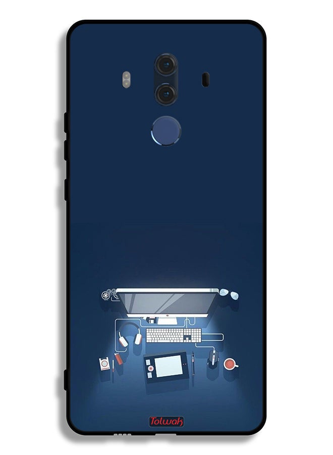 Tolwak Huawei Mate 10 Pro Protective Case Cover Computer Desk Art - Image 2