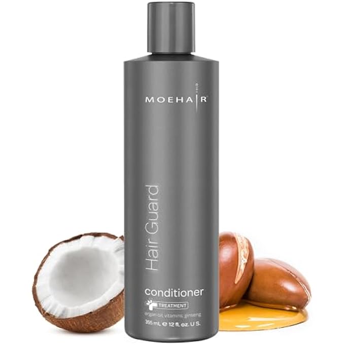 MoeHair HAIR GUARD CONDITIONER | STRENGTHENS ROOTS AND BOOSTS HAIR FOLLICLES | MOISTURIZING CONDITIONER INFUSED WITH VITAMIN-E, ARGAN OIL & GINSENG | PARABEN & SULFATE FREE (12 FL. OZ) - Image 1