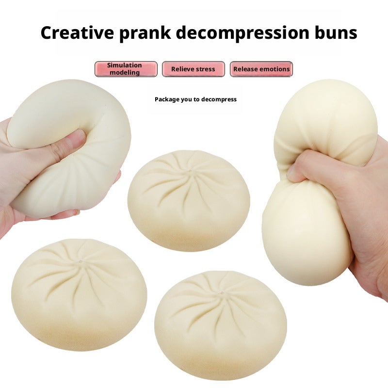Large Simulation Bun Squishy Toy with Steamer Basket - Image 1