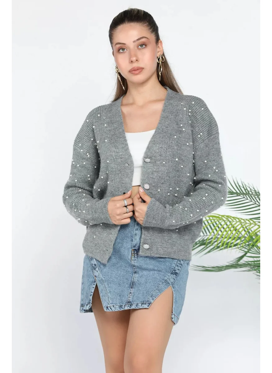 Gülseli Gulseli Women's Pearl Stone Knitwear Cardigan