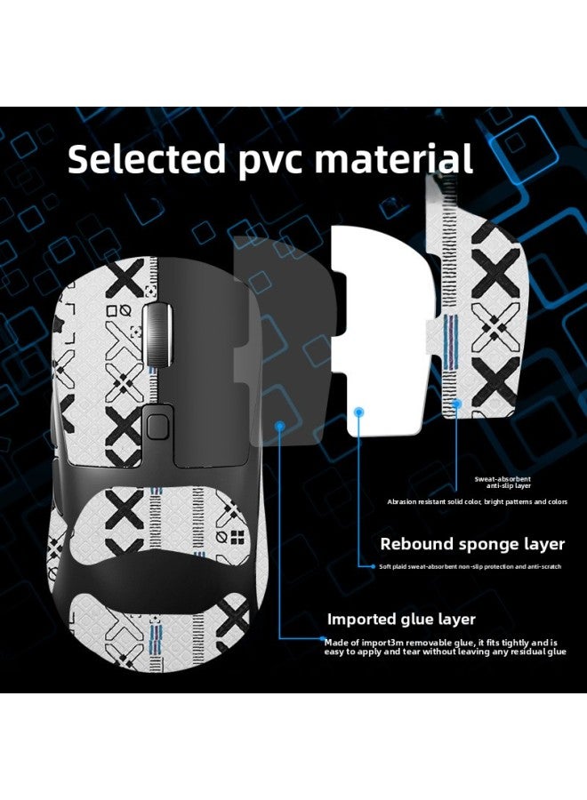 Suitable For Lingbao M1 Mouse Anti-slip Sticker Sweat Absorbing Lingbao M1 Sticker Button Side Skirt Protective Sticker Foot Pad Foot Sticker-Color:[full Package] White Printing A [send Clean Cotton]]  - Image 4