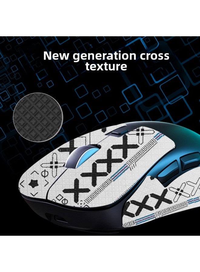 Suitable For Lingbao M1 Mouse Anti-slip Sticker Sweat Absorbing Lingbao M1 Sticker Button Side Skirt Protective Sticker Foot Pad Foot Sticker-Color:[full Package] White Printing A [send Clean Cotton]]  - Image 3
