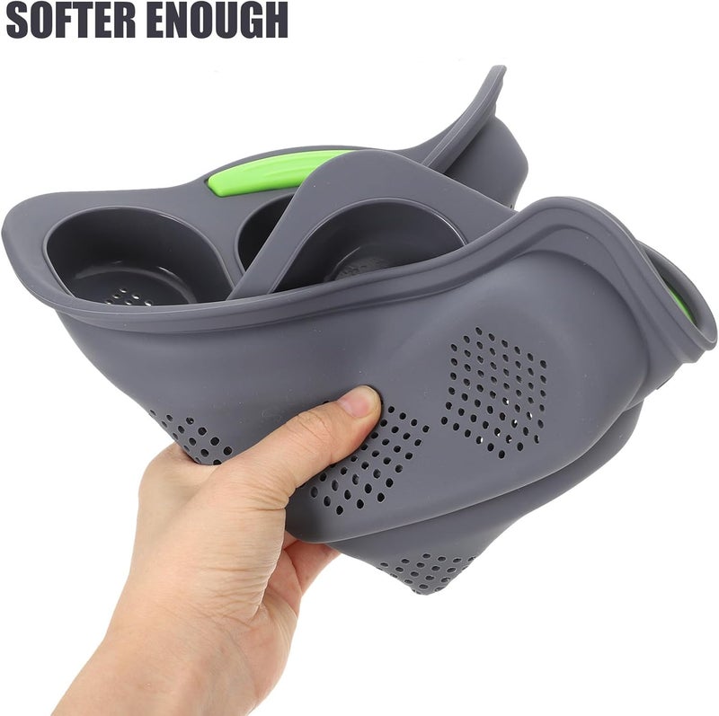 Three-slot Silicone Artisan Baguette Bread Pan Diamond Bottom, Non-stick Bakery Baking Mold, Deep Gray Green Handle, for Kitchen Loaf Baking and Sandwich Mold Use - Image 4