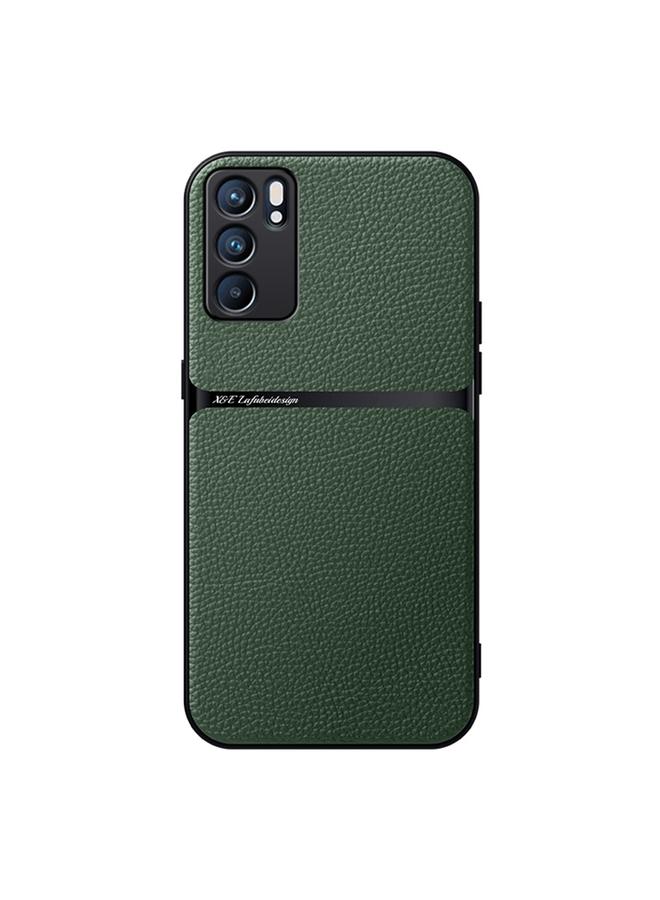 S-TOP Case For OPPO Reno6 Pro 5G Litchi Leather Magnetic Full Coverage Shockproof Phone Case - Image 1