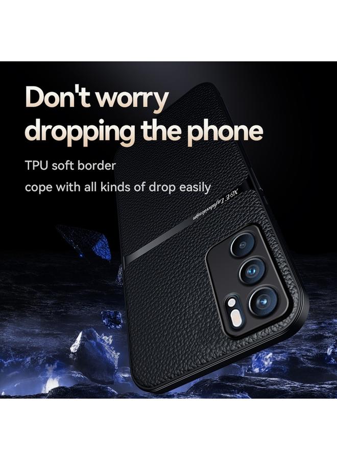 S-TOP Case For OPPO Reno6 Pro 5G Litchi Leather Magnetic Full Coverage Shockproof Phone Case - Image 4