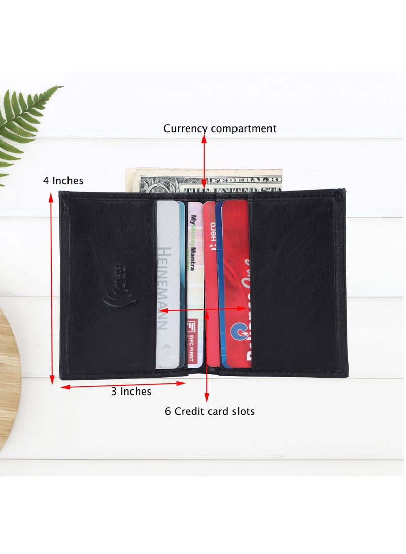 LAVERI LEATHER Laveri Genuine Leather Designer Card Holder Wallet With RFID Protection 4386  - Image 2
