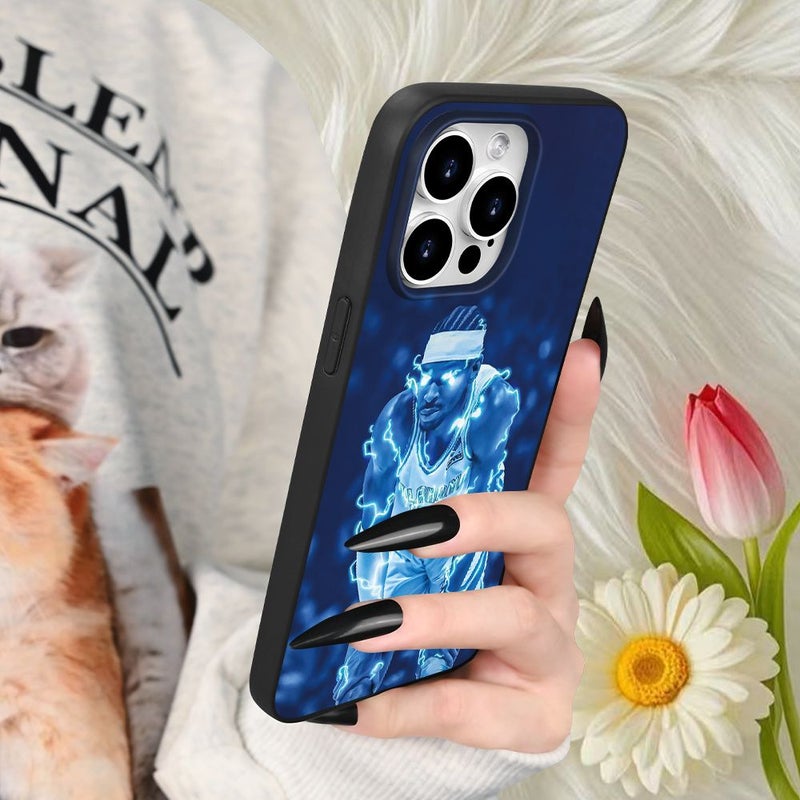 A Creatively Designed Matte Anti Drop Wear Resistant Phone Case With Trendy Lightning Player Print For iPhone 8 Plus Black Perfect Gift For Holidays - Image 3