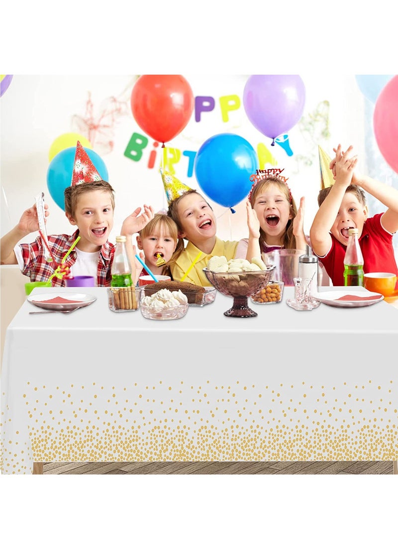 2 pack disposable tablecloth 54"x108" disposable rectangular plastic table cloth waterproof party table cover  - Image 3