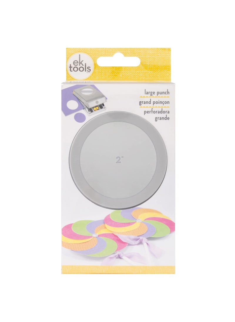 EK Tools EK Tools 2-inch Metal Paper Punch, Multicolor, Create Precise Circles for Handmade Cards, Scrapbooking, Gift Tags, Invitations, Decorations and More  - Image 2