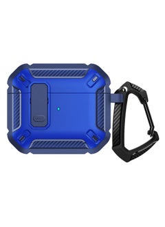 Case Cover Shield Shockproof Earphone Protective Case with Hook For AirPods 3 Blue
