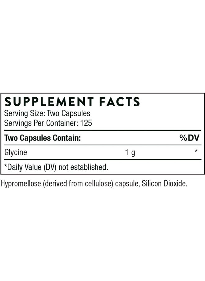 Glycine Amino Acid Support For Relaxation Detoxification And Muscle Function 250 Capsules