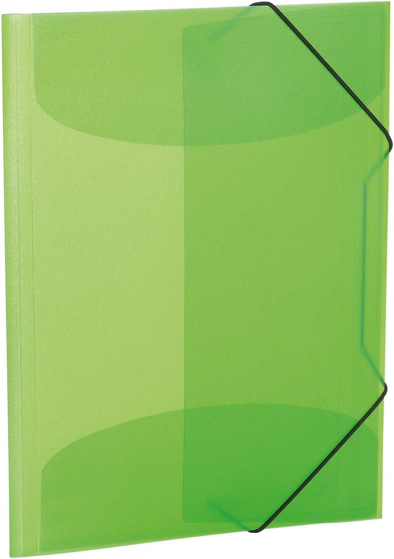 Herma Elastic Folder Translucent in Light Green, A3, Sturdy Plastic, with 3 Inner Flaps, 1 Span Folder - Image 1