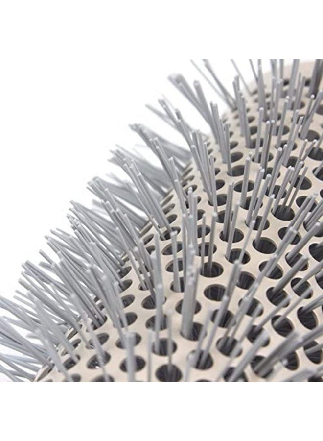 Professional Round Ceramic Hair Brush Set – 4-Piece Thermal Blow Dryer Styling Brushes – Anti-Frizz, Heat-Resistant, Volumizing Hairbrushes for All Hair Types – White & Grey - Image 5