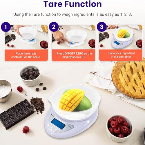 Ant Esports AEKS200 Kitchen Weighing Machine with Bowl, Weighing Scale for Fitness, Shop,Home Baking/Cooking with Large LCD Display,Tare Function,Over Load Indicator,Weigh Upto 5Kgs,30 Months Warranty - Image 3