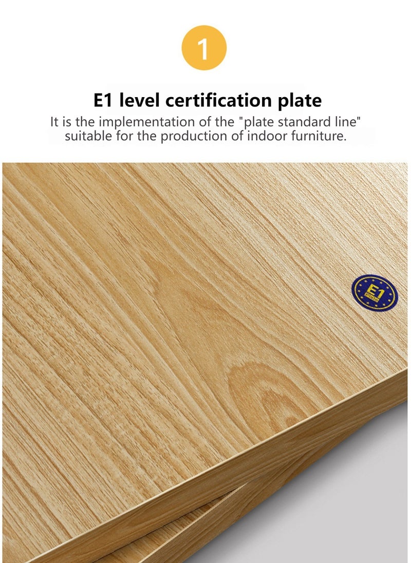 Sharpdo Living Room Sofa Side Table Double Layer Small Coffee Table, Metal Frame, White Round Coffee Table 48*48*50CM - Image 3