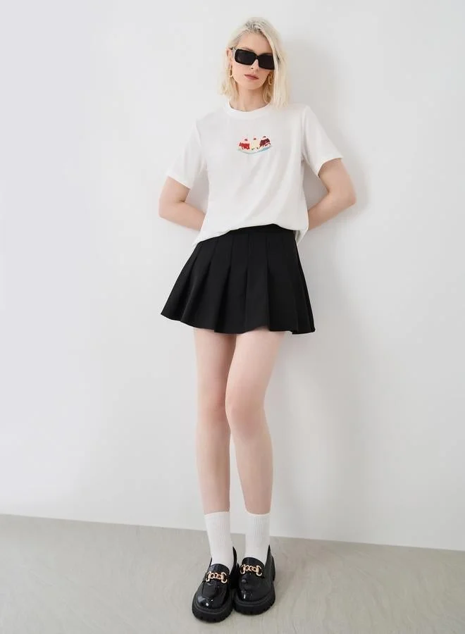 Take Two Take Two Graphic Print Round Neck T-Shirt