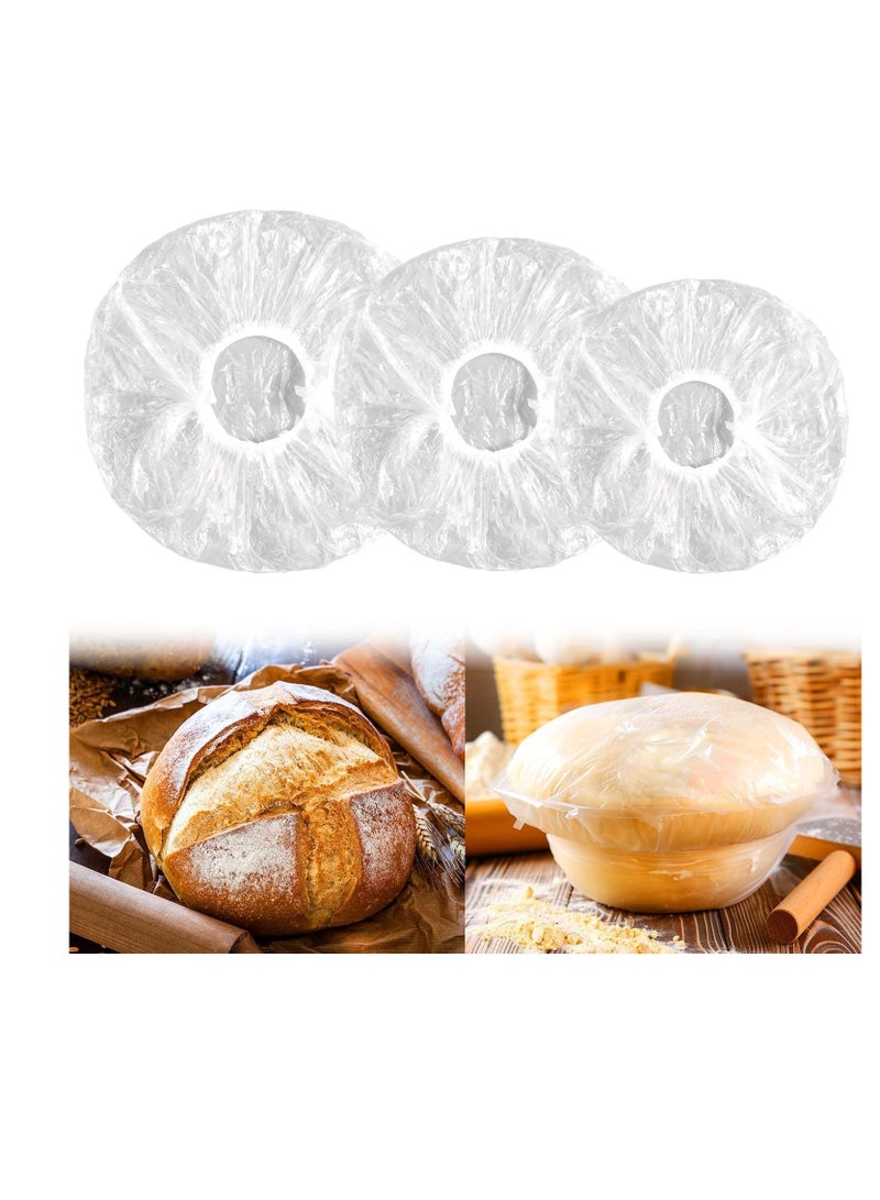 Mity Rain 100PCS Bowl Covers for Bread Proofing, Reusable Elastic Sourdough Bread Baking Supplies, Plastic Bowl Covers for Bread Rising, Stretchable Plastic Wrap for Storage Containers  - Image 1