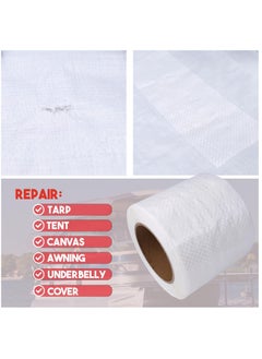 Excefore Tent Repair Tape, 4'' x 65FT Repair Tape for Tarp, RV Awning, Underbelly, Canvas, Bimini Tops, Fabric Repair for Tarp, Boat Cover Repair Tape, Tear Repair Patch Kit, Waterproof  - Image 3