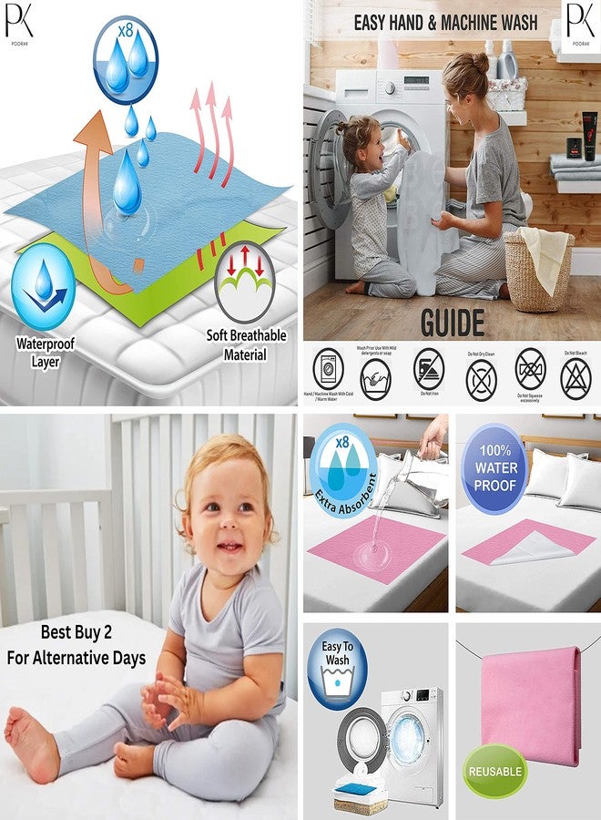 Poorak Baby Water Resistant Dry Sheet, Small, 70cmX50cm - Image 5