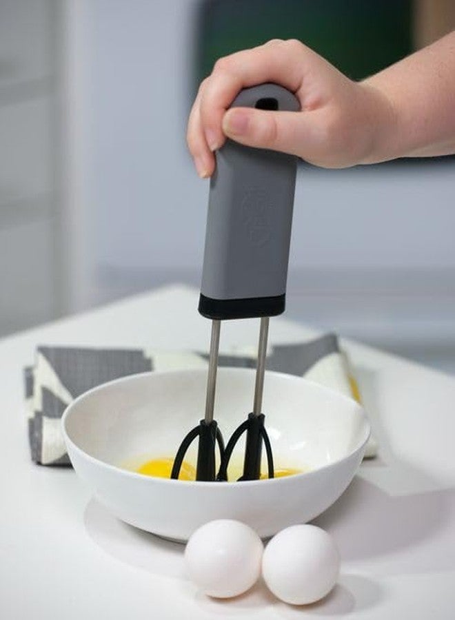 Jokari Easy Whisk One-Handed Mixer for Simple Whisking for Cooks of Any Age. Press and Beat Technology with Dual Beaters to Mix, Stir and Blend Ingredients Quickly. Great for Kids, Adults and Seniors - Image 3