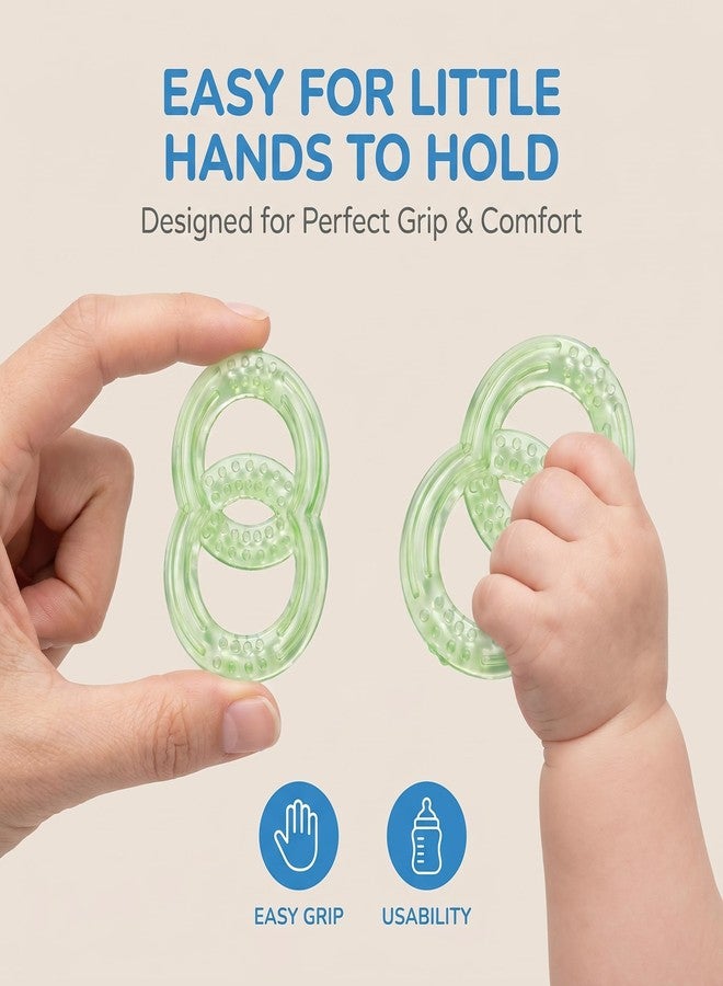 NVS KIDS Baby Water Teether Toys – BPA-Free Cooling Teething Ring for Infants 3+ Months, Soothing Gum Relief, Easy Grip Soft Silicone Teether, Safe Non-Toxic Baby Teething Toy - Image 4