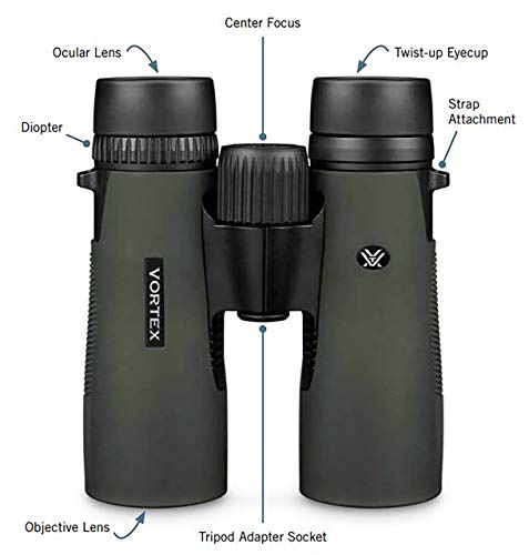 Vortex Optics Diamondback HD 8x28 Binoculars - HD Optical System, Non-slip Grip, Waterproof, Fogproof, Shockproof, Included Carry Case - Unlimited, Unconditional Warranty - Image 5