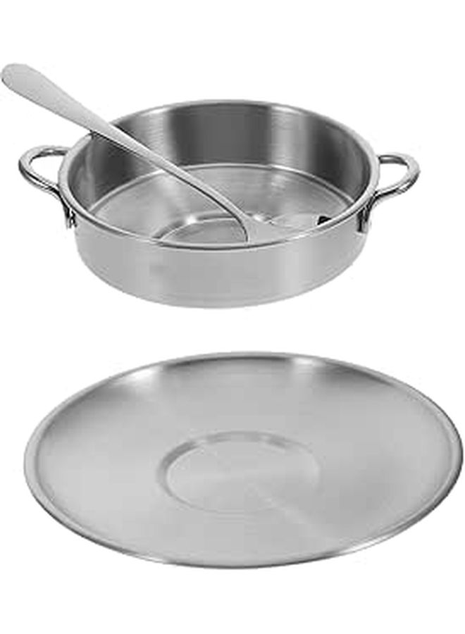 Stainless Steel Dessert Bowls with Handles 3pcs Set Silver Ice Cream Serving Bowls for Home Outdoor - Image 1