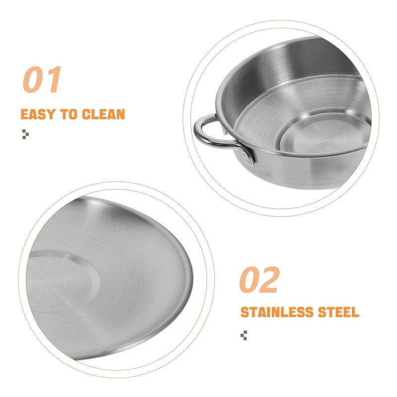 Stainless Steel Dessert Bowls with Handles 3pcs Set Silver Ice Cream Serving Bowls for Home Outdoor - Image 4