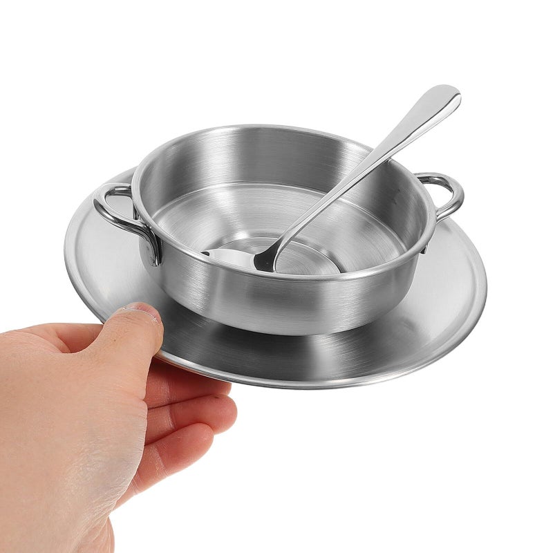 Stainless Steel Dessert Bowls with Handles 3pcs Set Silver Ice Cream Serving Bowls for Home Outdoor - Image 5