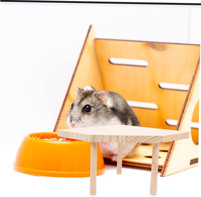 Hamster Cage Partition Wooden Platform Hamster Landscape Stand Play Pen Pet Supply - Image 3