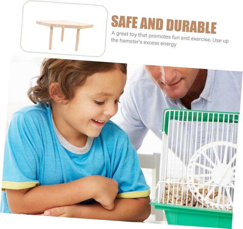 Hamster Cage Partition Wooden Platform Hamster Landscape Stand Play Pen Pet Supply - Image 4
