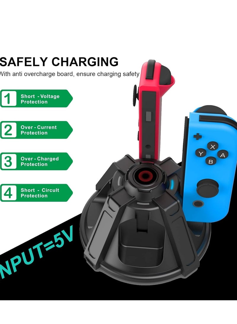 KASTWAVE Joy-Con Charger Dock for Nintendo Switch/Switch OLED with LED Indicator, Charges Up to 4 Joy-Cons - Image 4