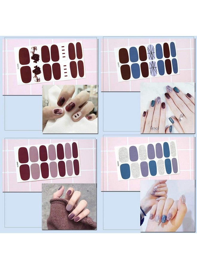 SILPECWEE 14 Sheets Solid Color Nail Polish Strips for Women Adhesive Nail Stickers Full Nail Wraps Nail Strips Real Nail Polish Nail Tips with 1pc Nail File - Image 4