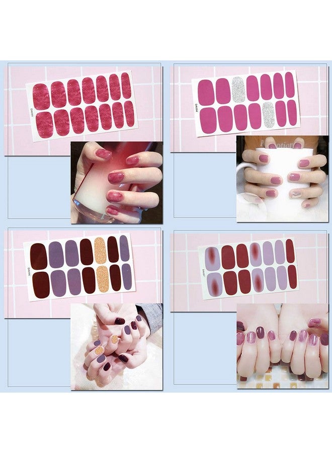 SILPECWEE 14 Sheets Solid Color Nail Polish Strips for Women Adhesive Nail Stickers Full Nail Wraps Nail Strips Real Nail Polish Nail Tips with 1pc Nail File - Image 5