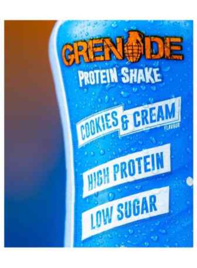 جريناد جرينيد، مشروب جاهز للشرب، مخفوق غني بالبروتين - كوكيز وكريمة (8 × 330 مل) - Image 3