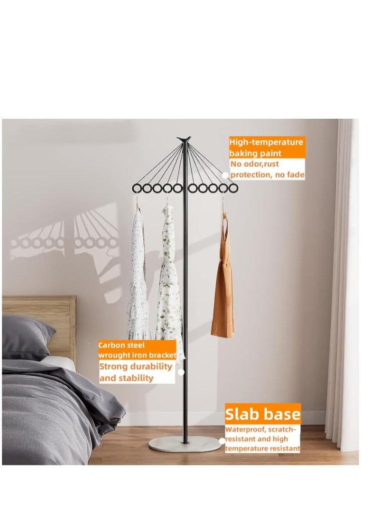 Golden Iron Coat Stand with 10 Holes, Clothes Rack Can Hang Clothes on the Floor for Easy Assembly, Coats, Sweaters, Pants, Shirts, T-shirts, Skirts, for Entrances, Corridors, Bedrooms, Offices  - Image 3