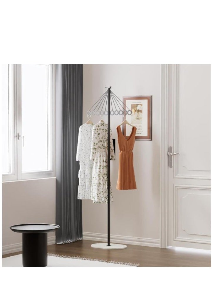 Golden Iron Coat Stand with 10 Holes, Clothes Rack Can Hang Clothes on the Floor for Easy Assembly, Coats, Sweaters, Pants, Shirts, T-shirts, Skirts, for Entrances, Corridors, Bedrooms, Offices  - Image 2